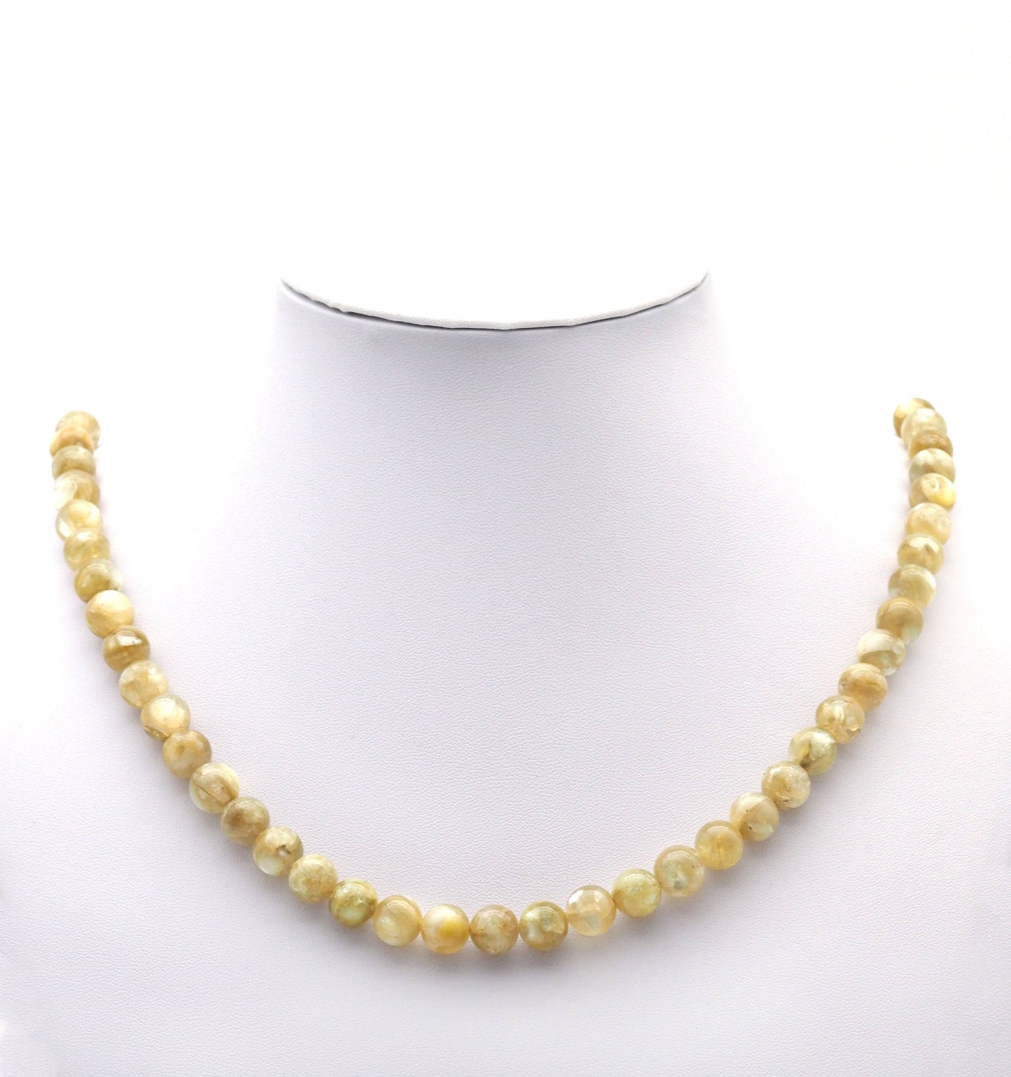Genuine High Quality Yellow Lepidolite Round Smooth Beads, 8mm/10mm/12mm, Sku#U1448