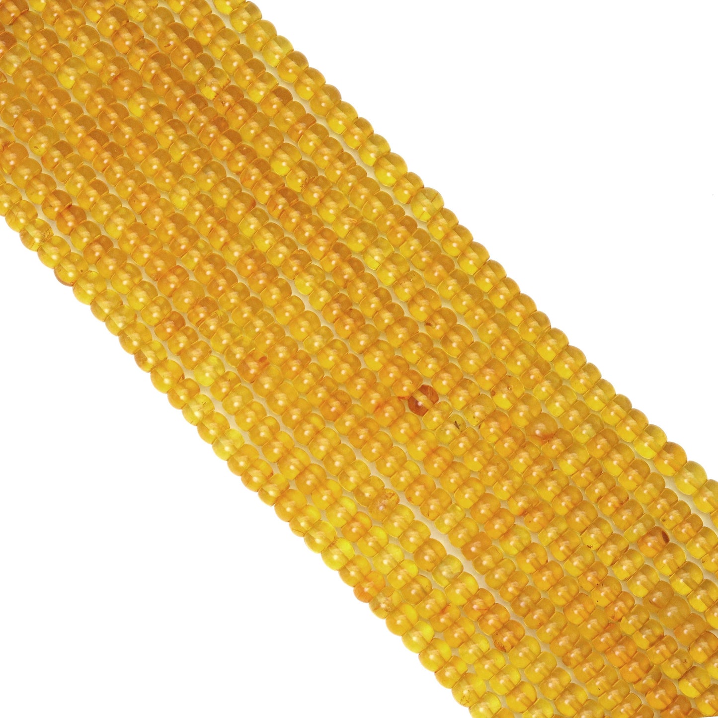 Genuine Russia Amber Rondelle Smooth Beads, Sku#U2009