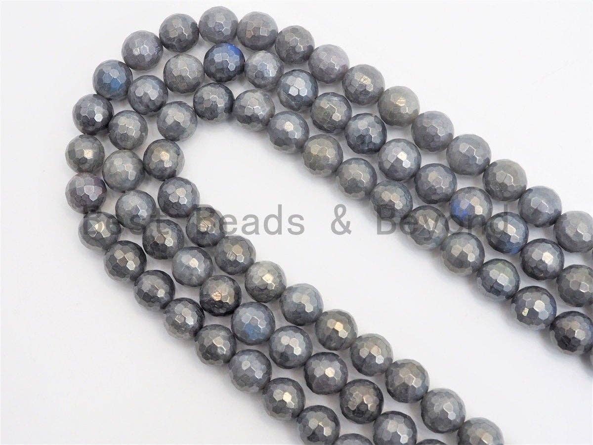High Quality Natural Faceted Round Labradorite beads, 6mm/8mm/10mm/12mm Gemstone beads, Labradorite Beads,15.5inch strand, SKU#U418