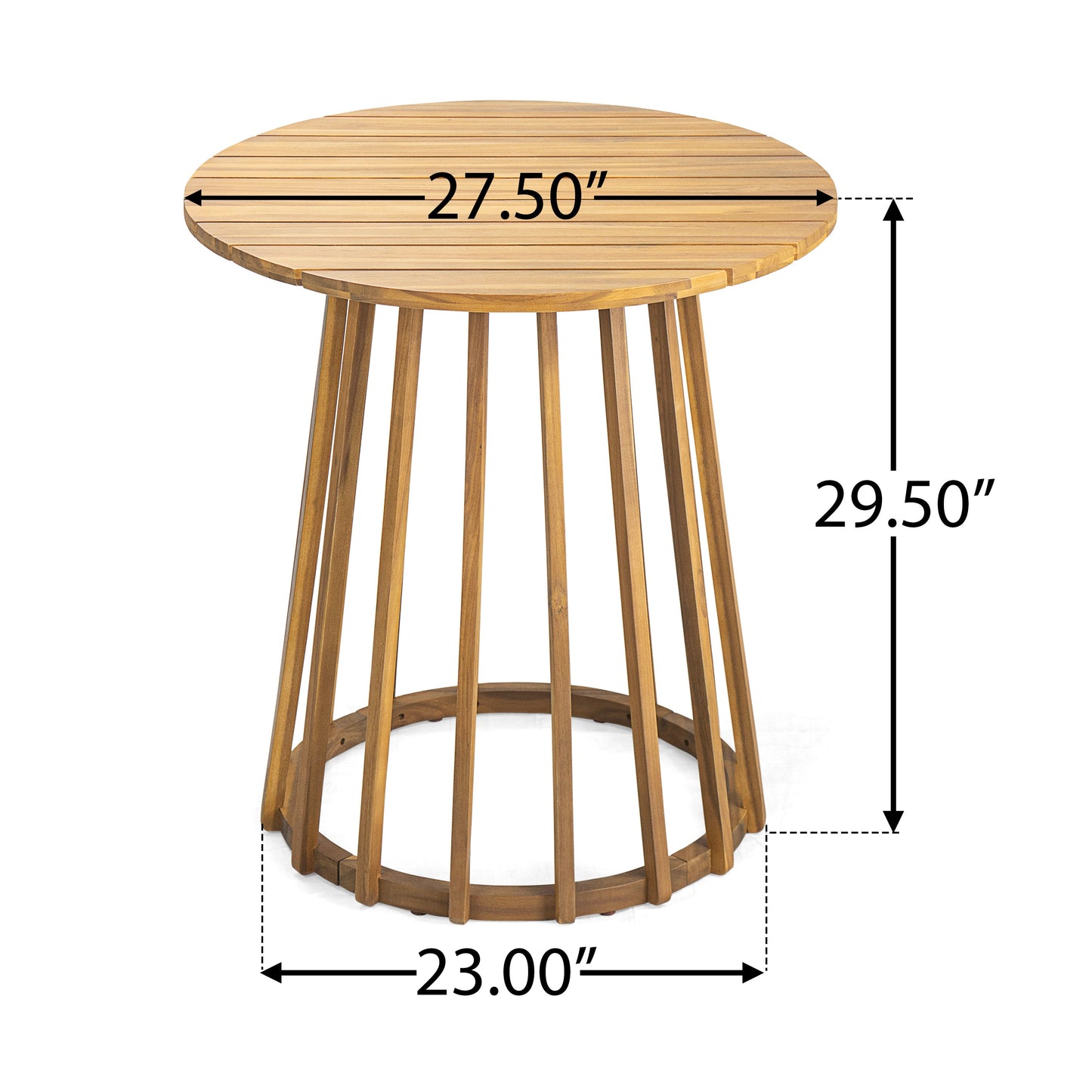 Outdoor Round Top Acacia Wood Dining Table