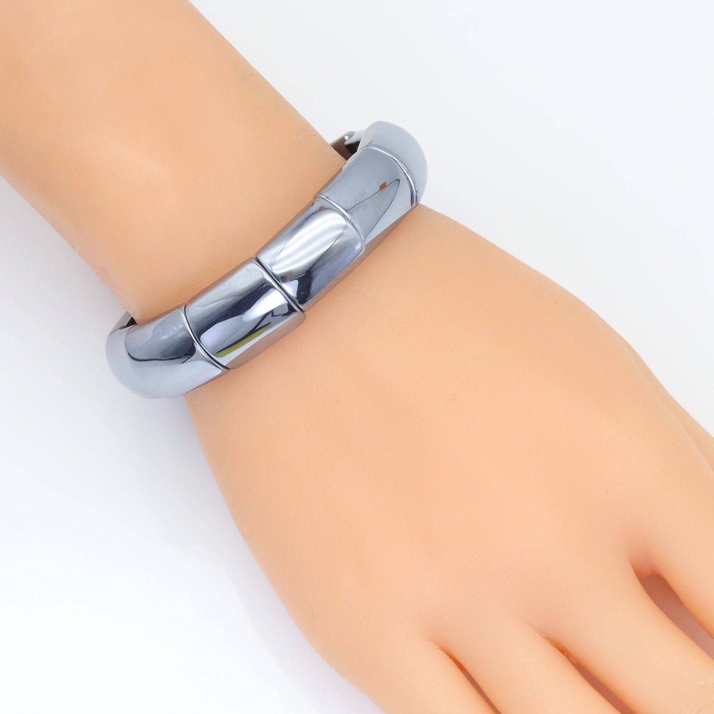 14x17mm Curved Rectangle Stretchy Bracelet, Sku#U1993