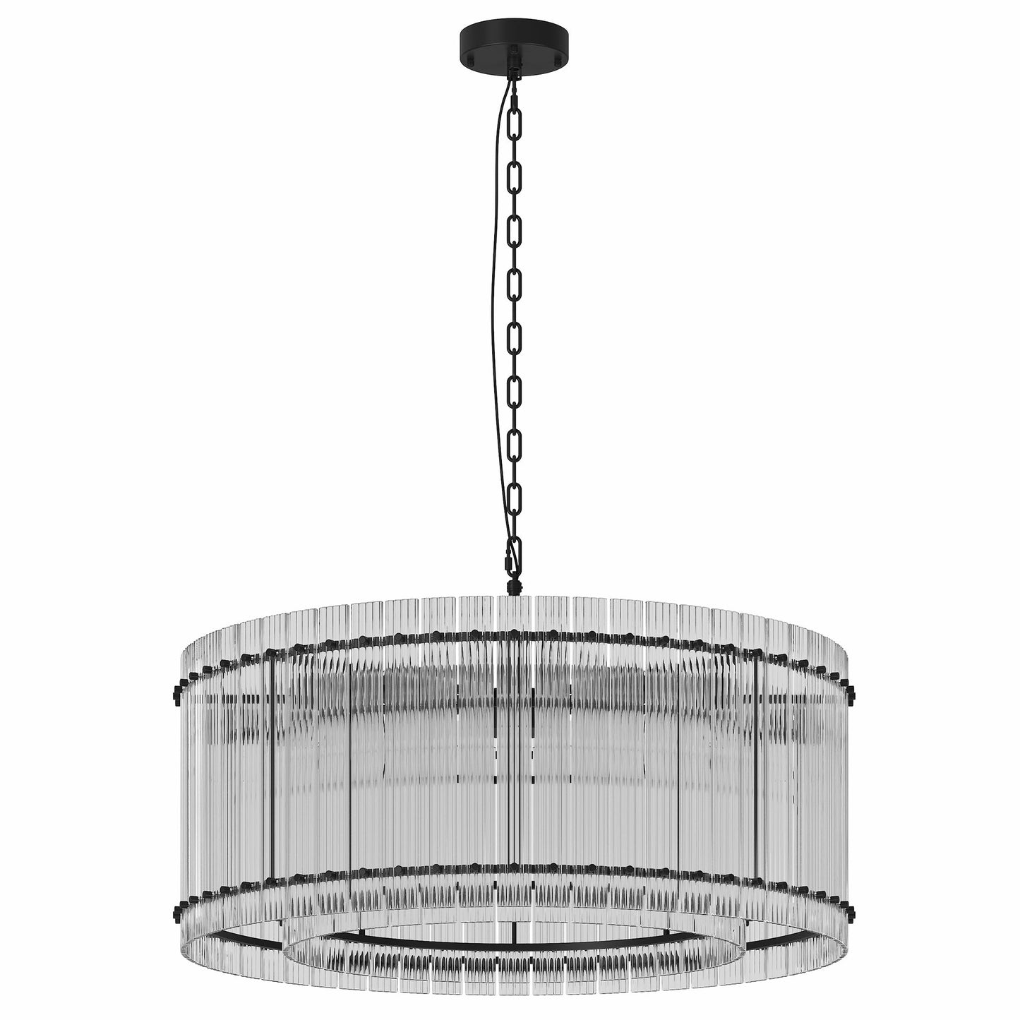37" Modern Gold Round Chandelier