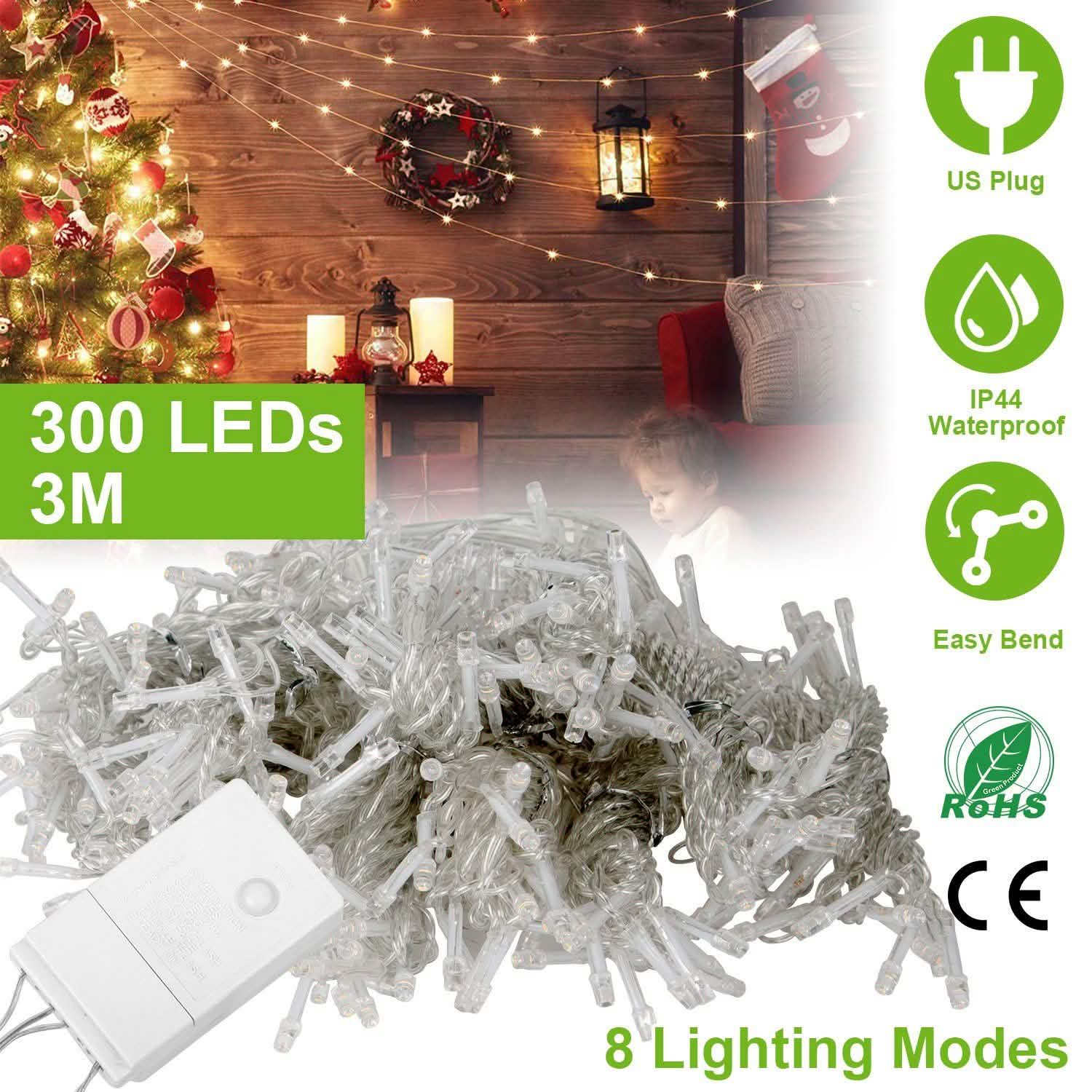 3M 300LED カーテンライト リモコン付き