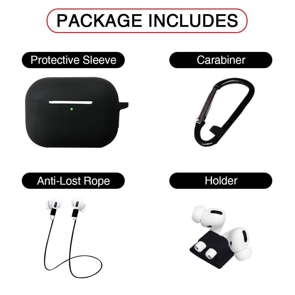 Étui mousqueton pour Airpods Pro3 4-en-1 et dragonne anti-perte