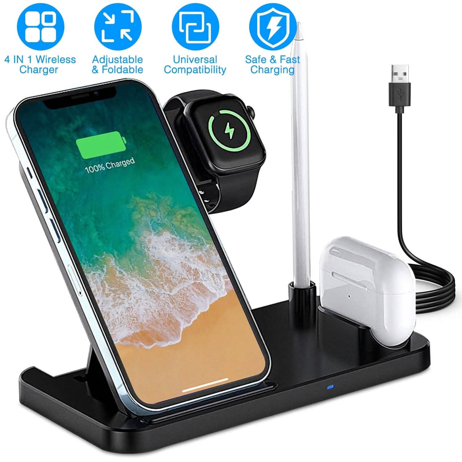 4-in-1 Foldable Wireless Charger