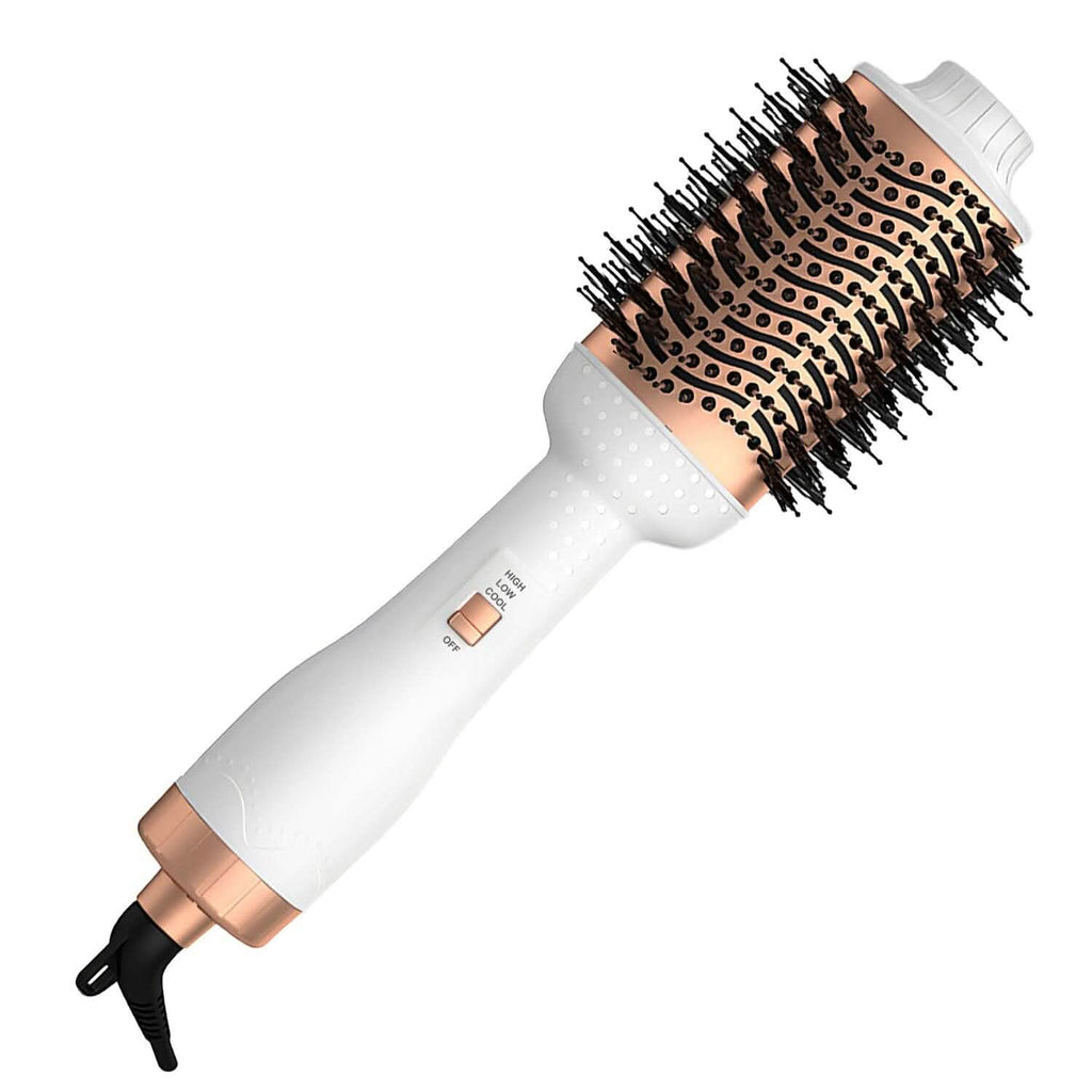 4-in-1ヘアドライヤーブラシ カーリングスタイラー ボリューマイザー ストレートナー マイナスイオン＆アンチフリッズ