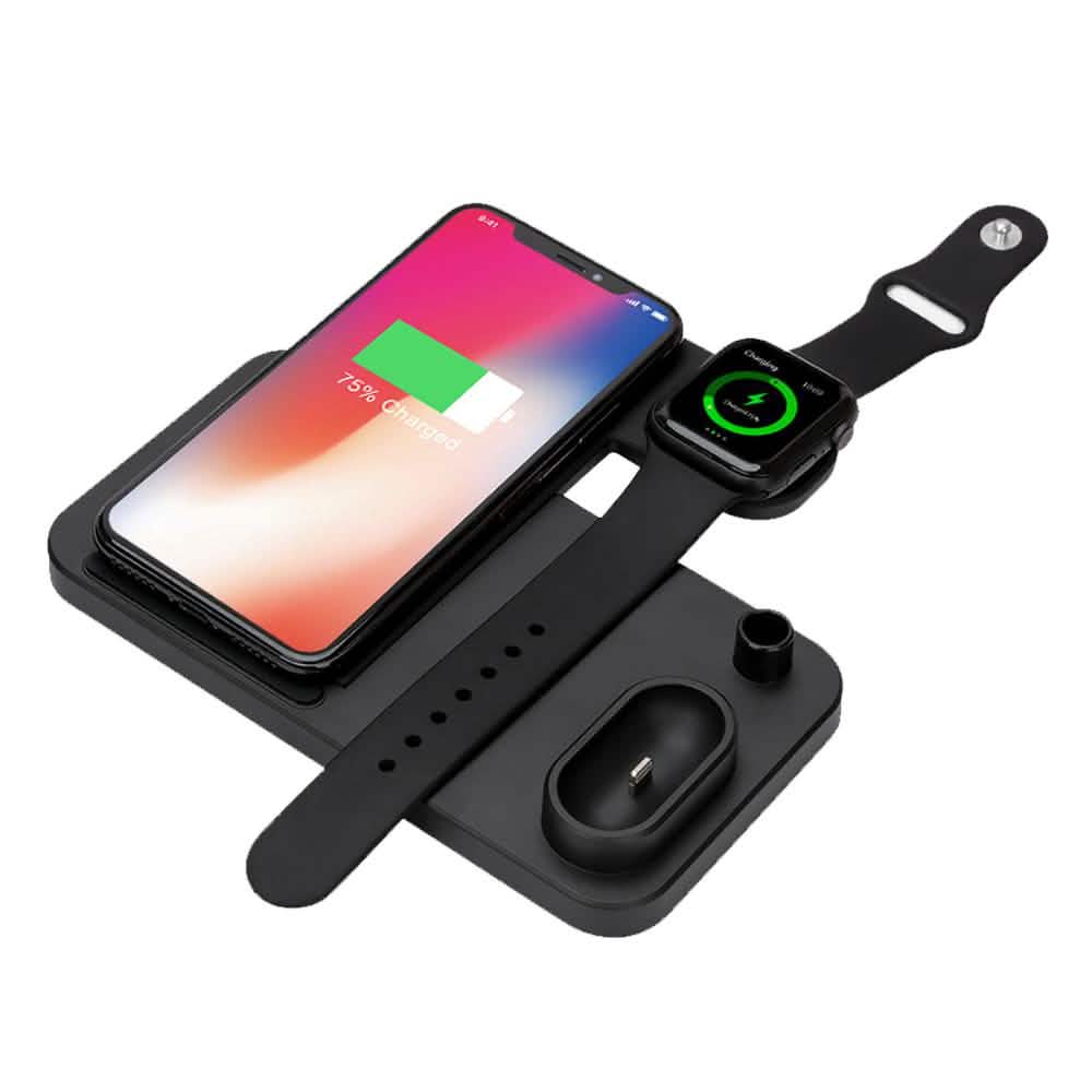 4-in-1 iPhone、Apple Watch、AirPods、Apple Pencil ワイヤレスQi充電器