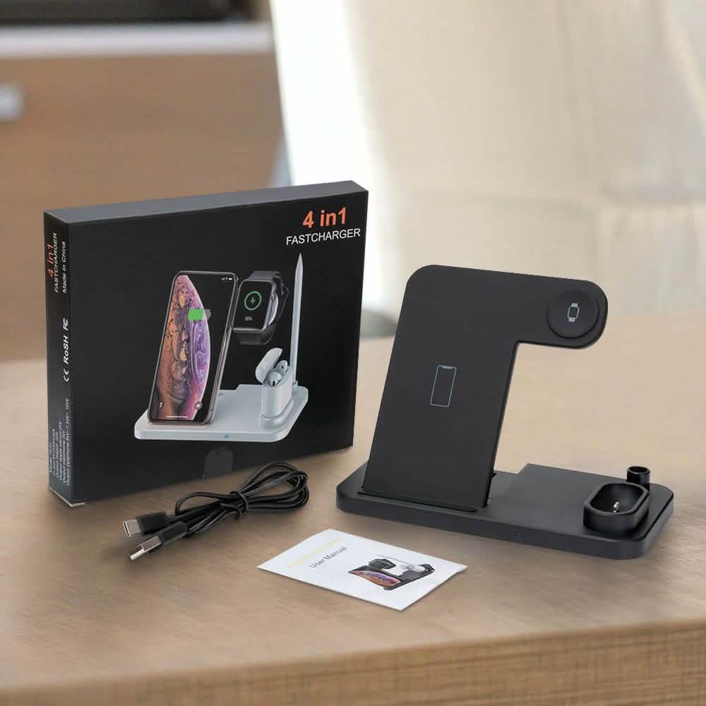 4-in-1 iPhone、Apple Watch、AirPods、Apple Pencil ワイヤレスQi充電器