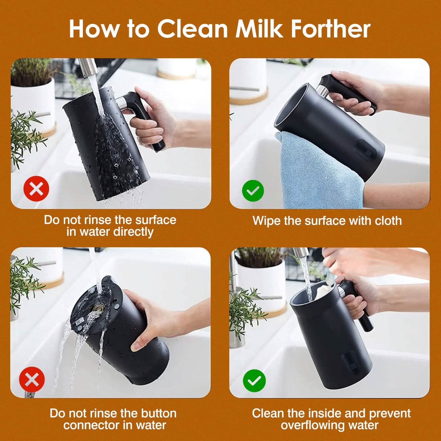 4-in-1 Multifunctional Milk Frother Steamer
