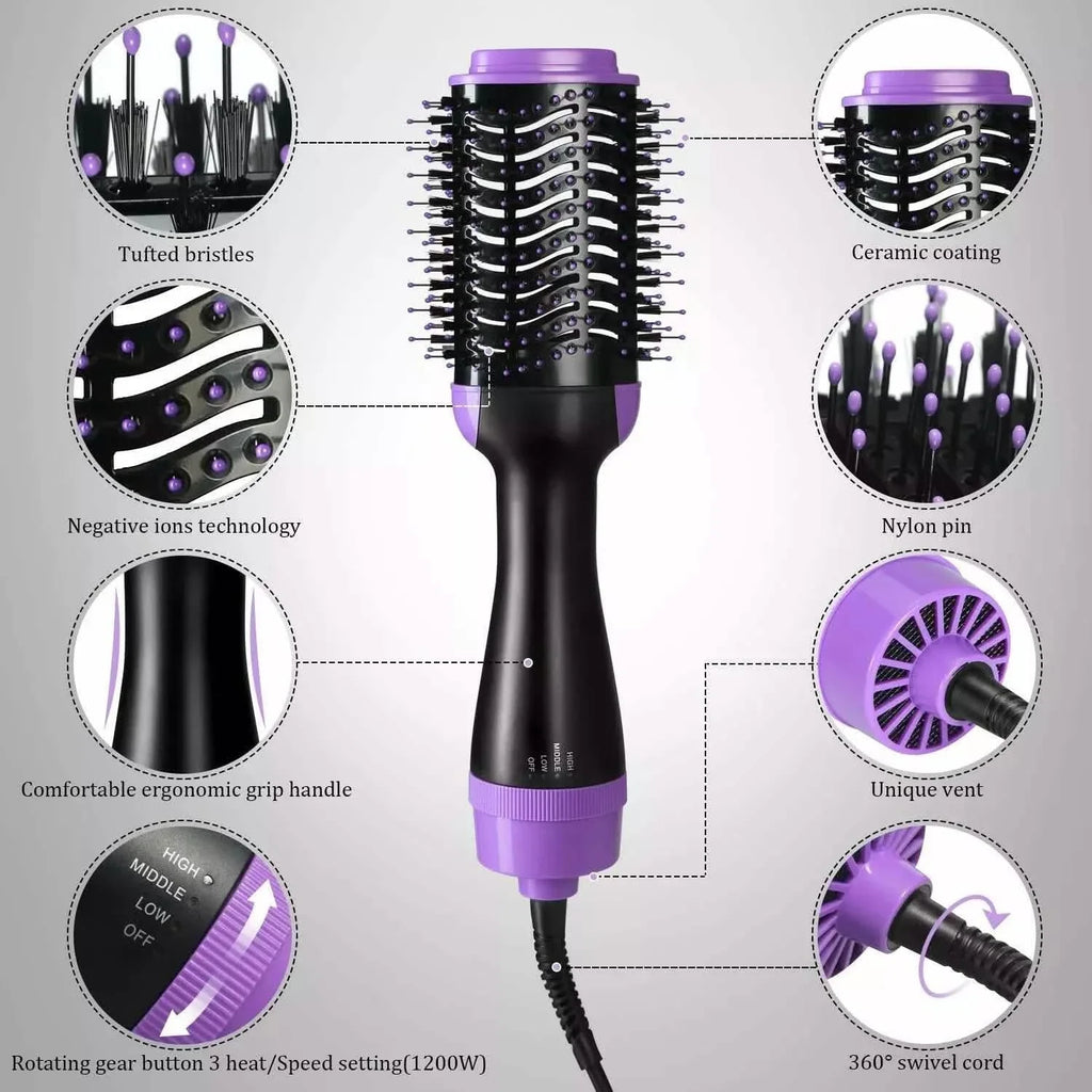4-in-1 Negative Ion Hot Hair Dryer Brush, ASOGO One Step Hair Dryer & Volumizer