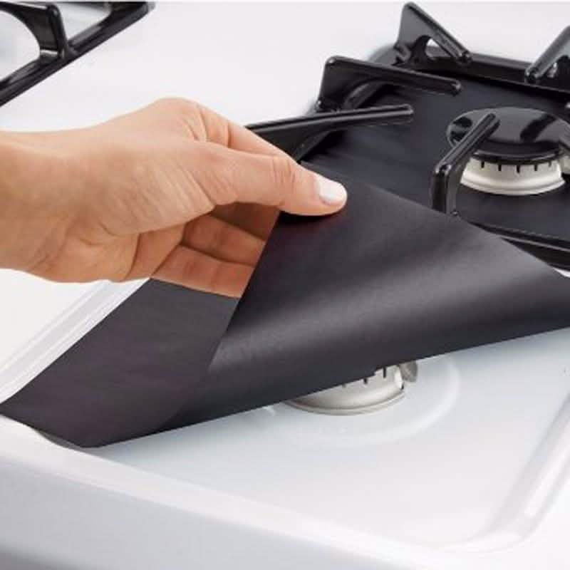 Lot de 4 ou 8 : Protections pour feux de cuisinière à gaz