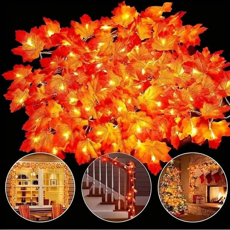 4-Pack: 2M 20LED Fall Garland Fall Decorations LED