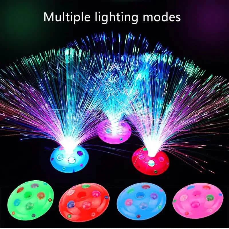 Lot de 4 : Lampes LED à fibres optiques 8 modes