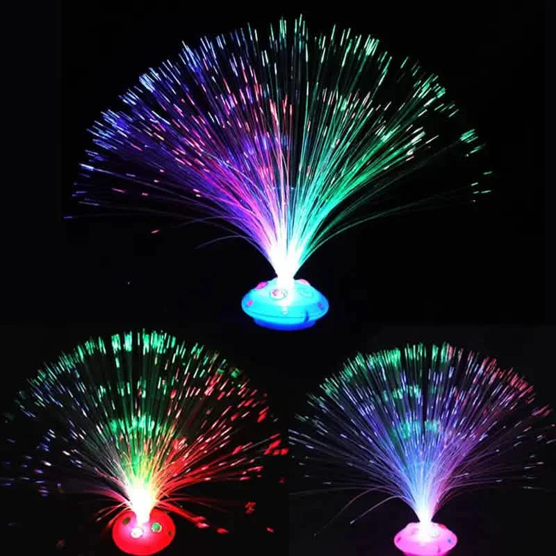 Lot de 4 : Lampes LED à fibres optiques 8 modes