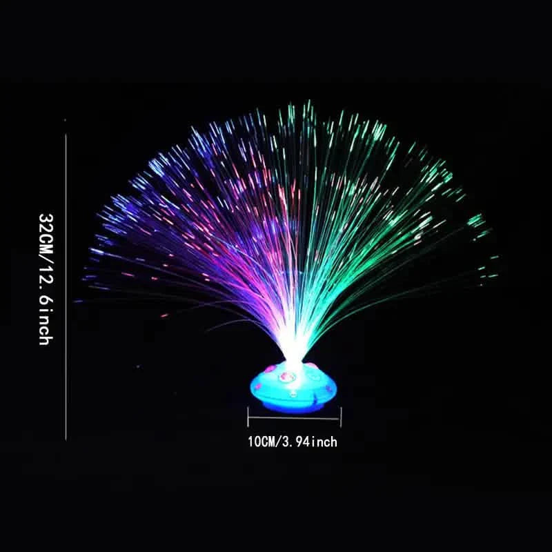 Lot de 4 : Lampes LED à fibres optiques 8 modes