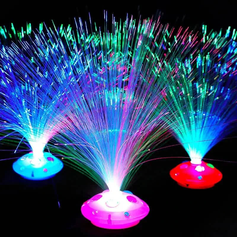 Lot de 4 : Lampes LED à fibres optiques 8 modes