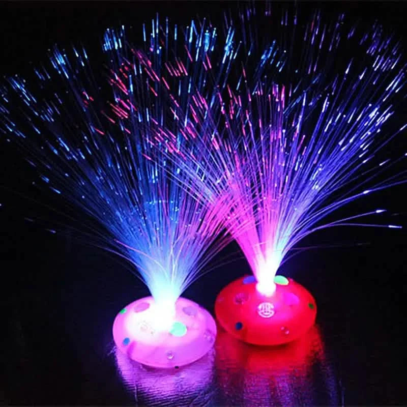 Lot de 4 : Lampes LED à fibres optiques 8 modes