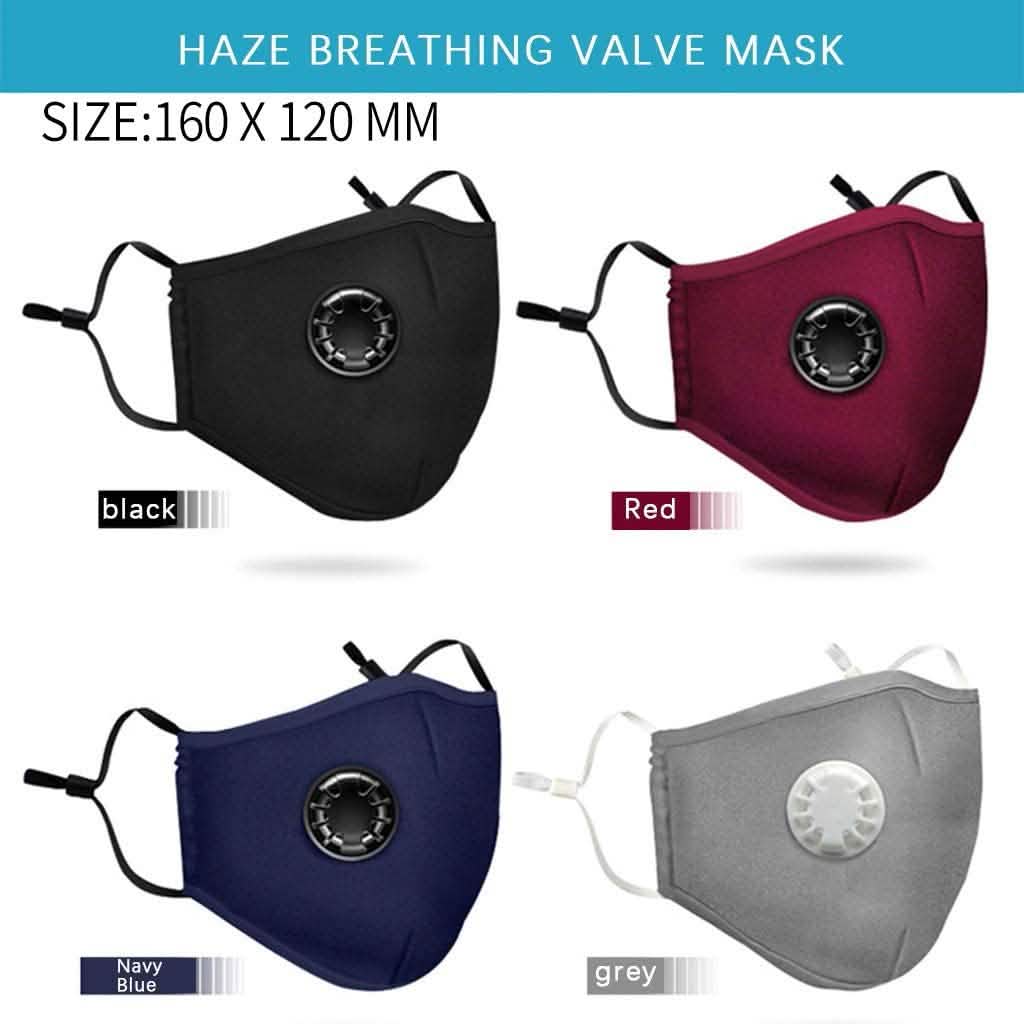 Lot de 4 masques foulards réutilisables et lavables pour enfants, avec valve respiratoire