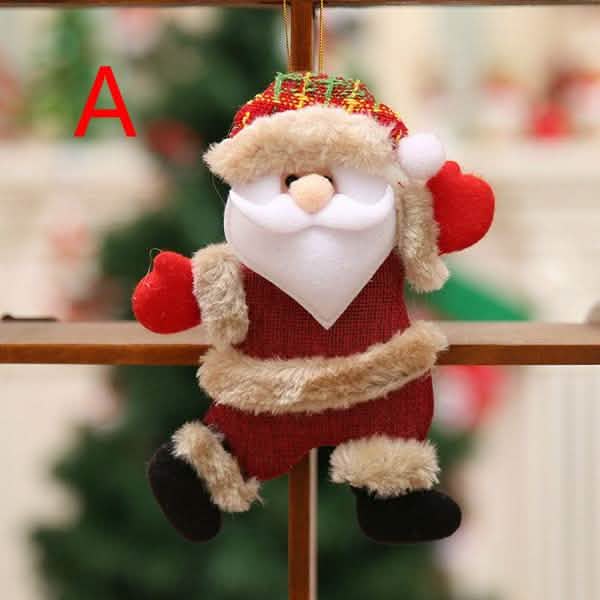 Lot de 4 : pendentifs poupées de Noël