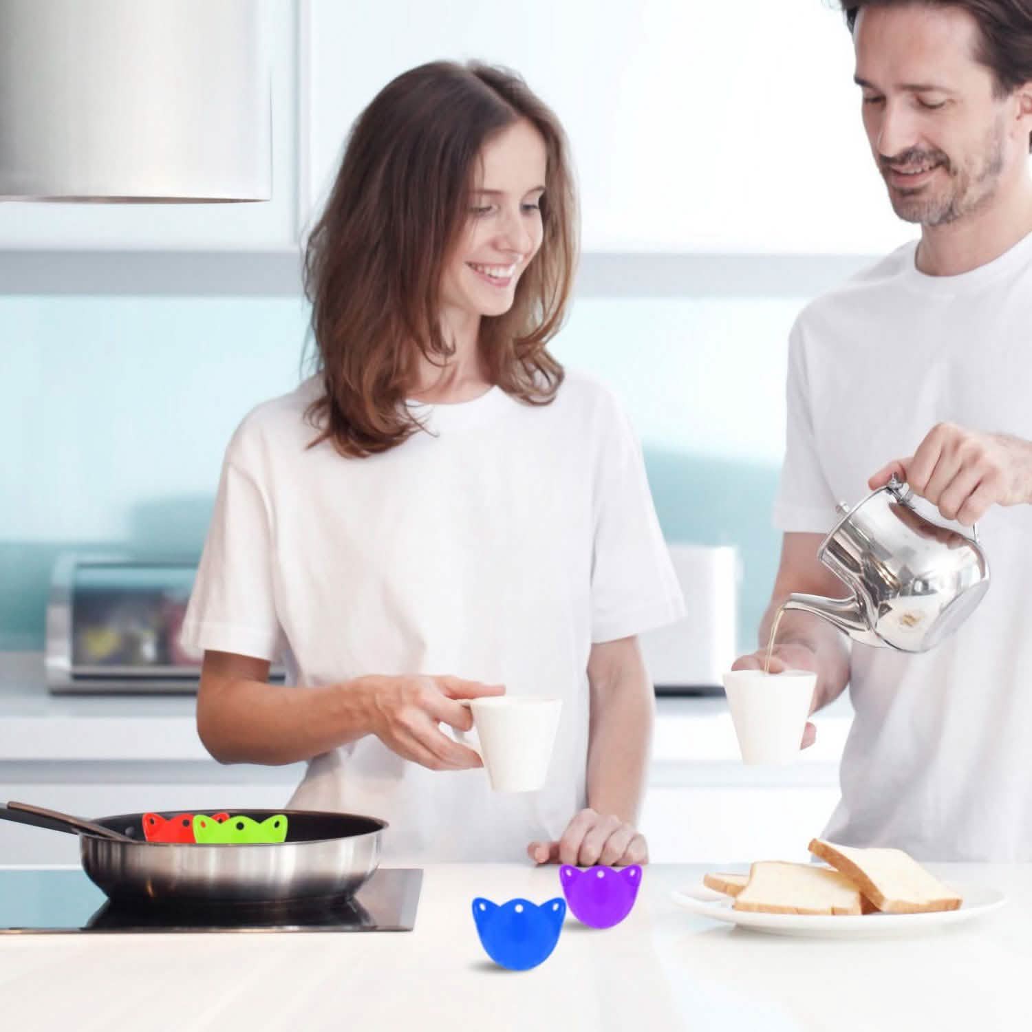 Lot de 4 : Poches à œufs en silicone