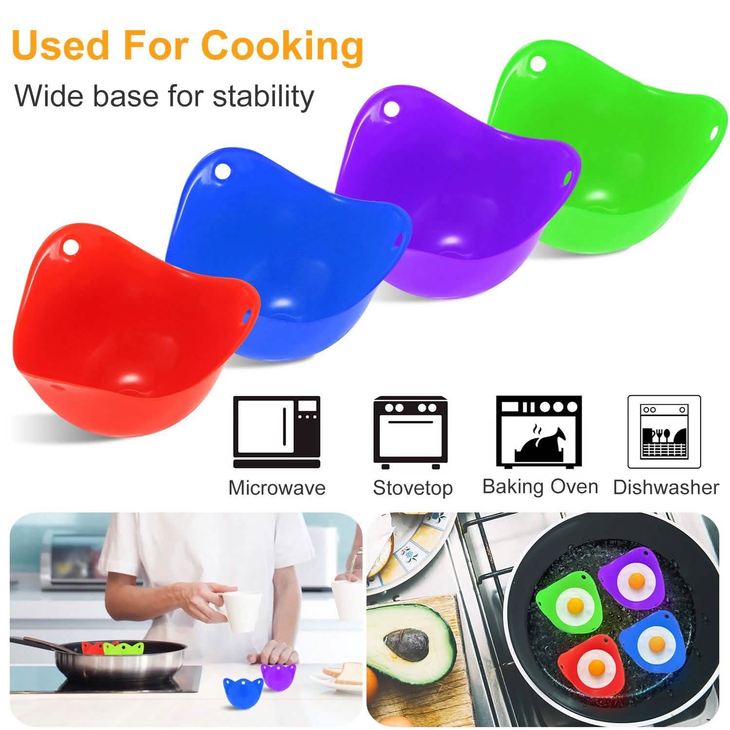 Lot de 4 : Poches à œufs en silicone