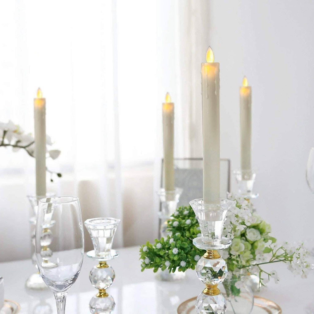 4-Pack: Elegant Glow Candle 9” Flameless Battery Taper