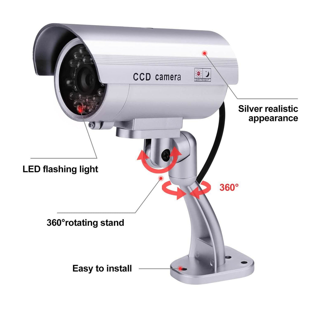 4 Pack: Fitnate Fake Security Camera CCTV Surveillance System