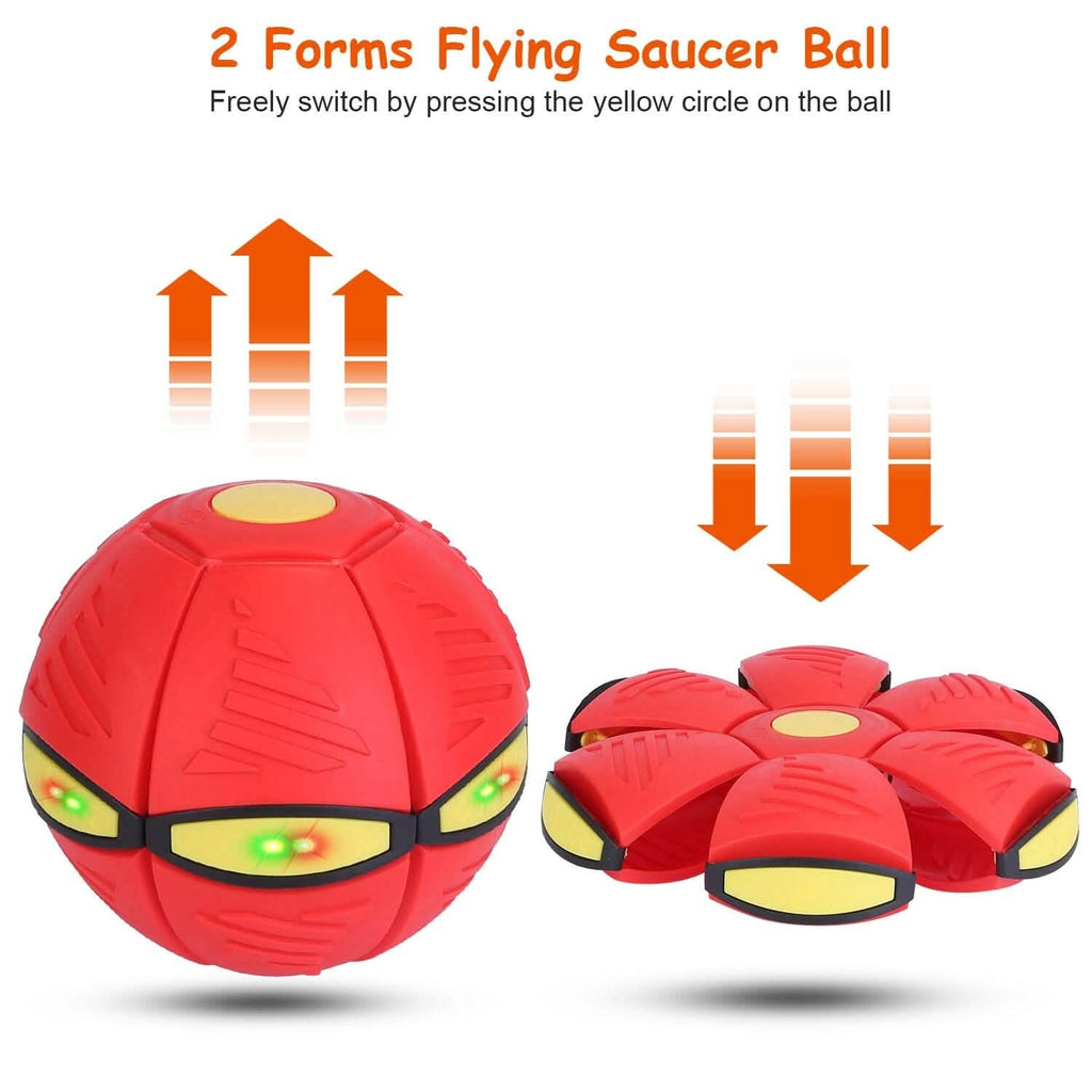 4-Pack: Flying Saucer Ball with LED Lights