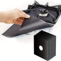 Lot de 4 : Protections de brûleurs de cuisinière à gaz – Revêtements de protection de cuisinière en PVC antiadhésifs et réutilisables