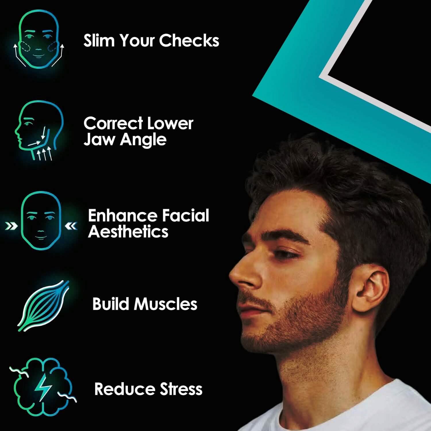 4-Pack: Jawline Exerciser with 3 Resistance Levels