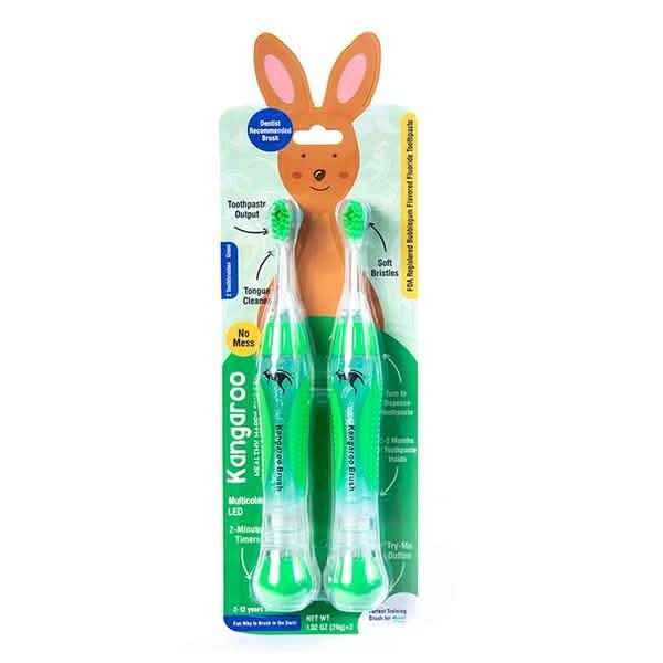 4パック：カンガルーキッズ 事前充填歯ブラシ