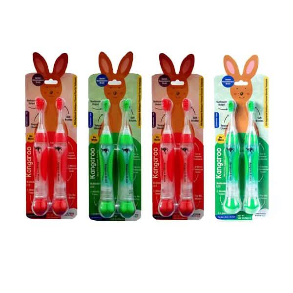 4パック：カンガルーキッズ 事前充填歯ブラシ