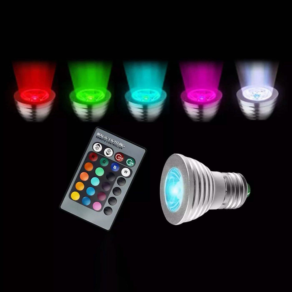 4-Pack: Magic Light LED Light Bulb (E27 3W) with Remote - 16 Colors