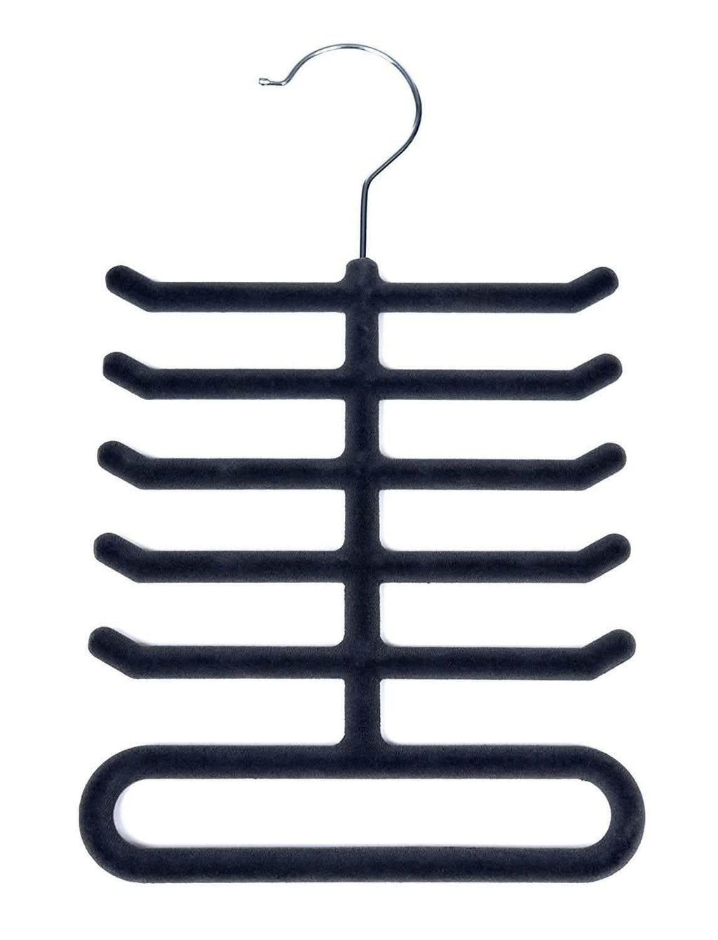 4-Pack: Non-Slip Velvet Tie Hanger Organizer Rack