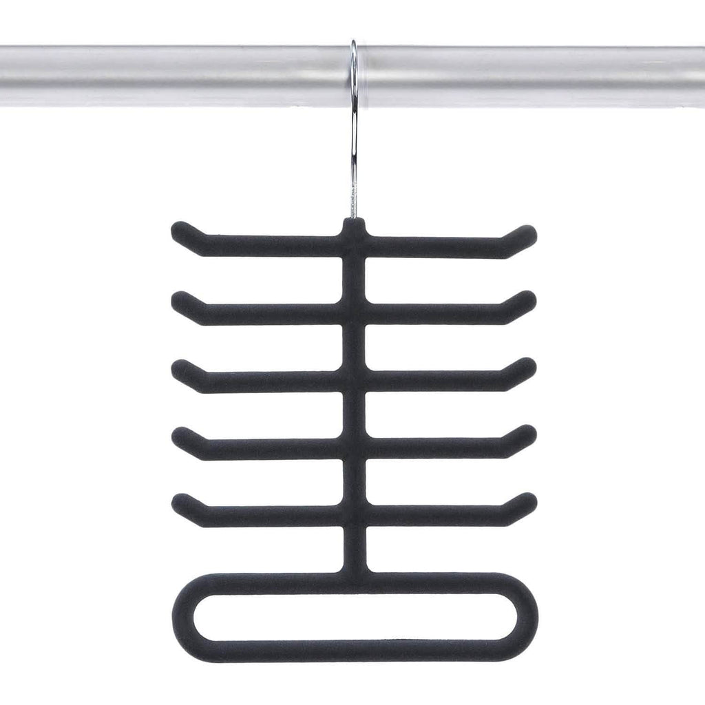 4-Pack: Non-Slip Velvet Tie Hanger Organizer Rack