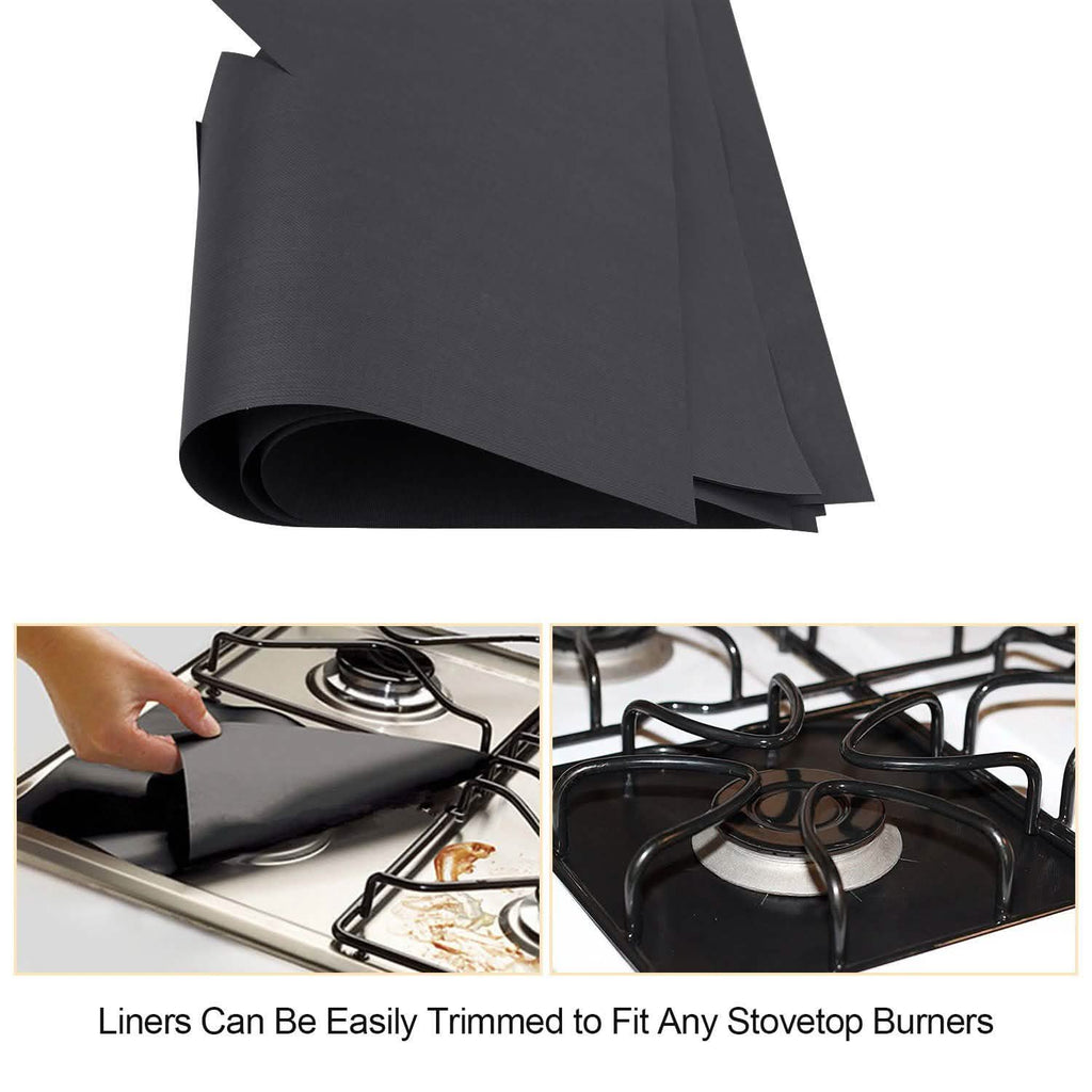 4-Pack: Reusable Nonstick Overtop Burner Protector Liner