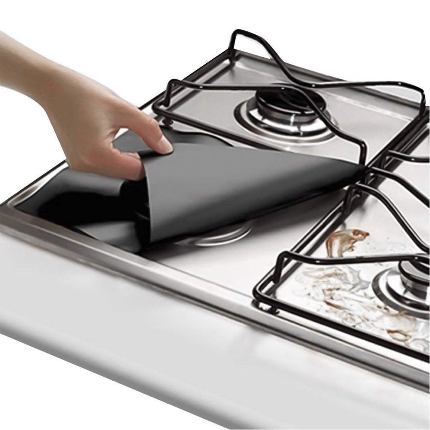 4-Pack: Reusable Nonstick Overtop Burner Protector Liner