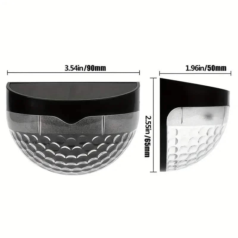 4-Pack: Solar Fence Lights Solar Deck Lights