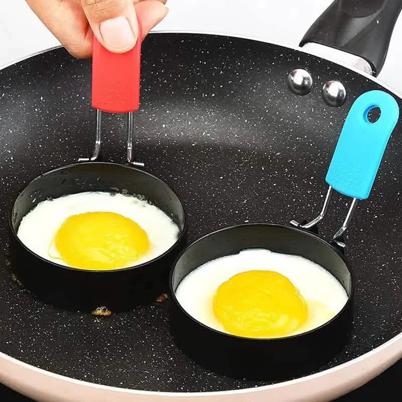 4-Pack: Stainless Steel Egg Non-Stick Omelet Ring