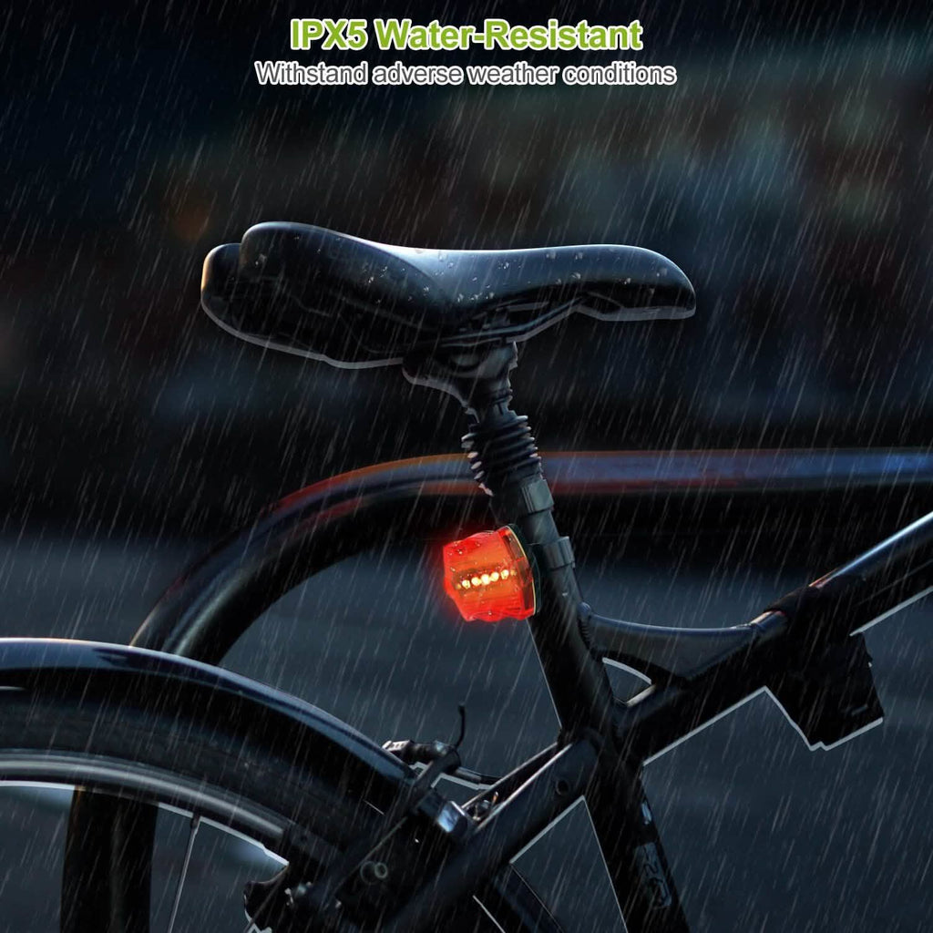 4-Pack: Universal Front Rear Bike Light Set