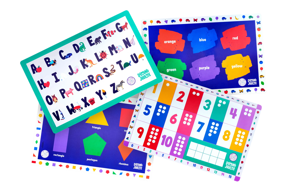 The "Now I know my" 4-pack Placemat Bundle