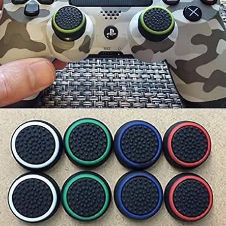 4 paires : Capuchon en silicone de protection pour joystick et manette de jeu PS3, PS4, Xbox 360, Xbox One, Wii U