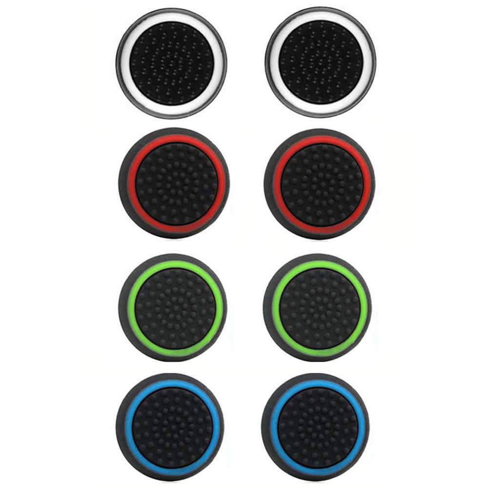 4 paires : Capuchon en silicone de protection pour joystick et manette de jeu PS3, PS4, Xbox 360, Xbox One, Wii U
