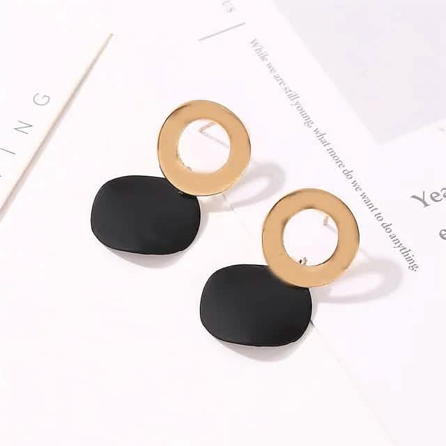 4-Pairs: Women's Holiday Chrome Geometric Ball Earrings
