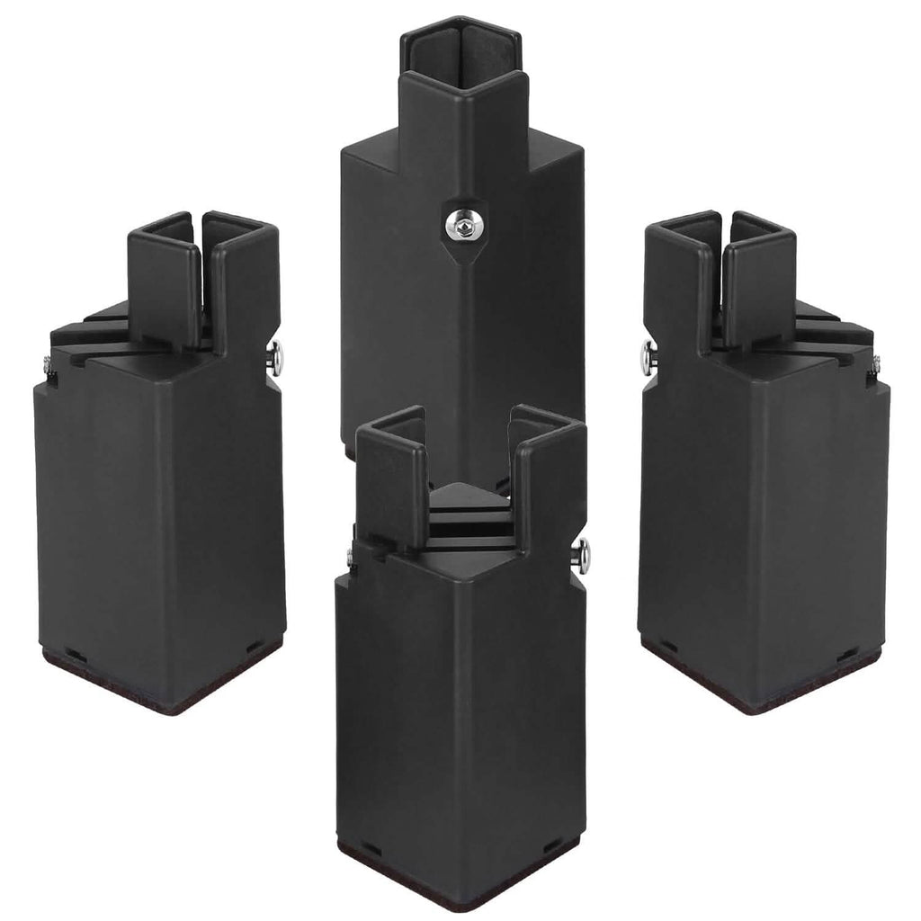 4-Piece: Adjustable Bed Riser with Screw Clamp