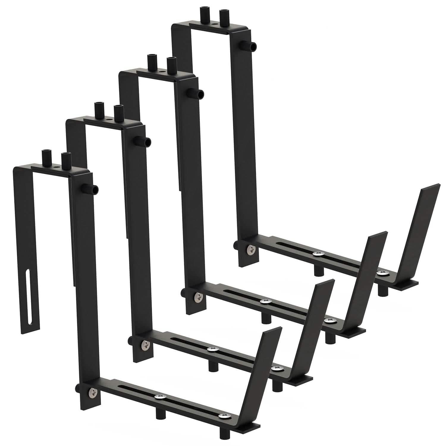 4-Piece: Adjustable Planter Box Brackets