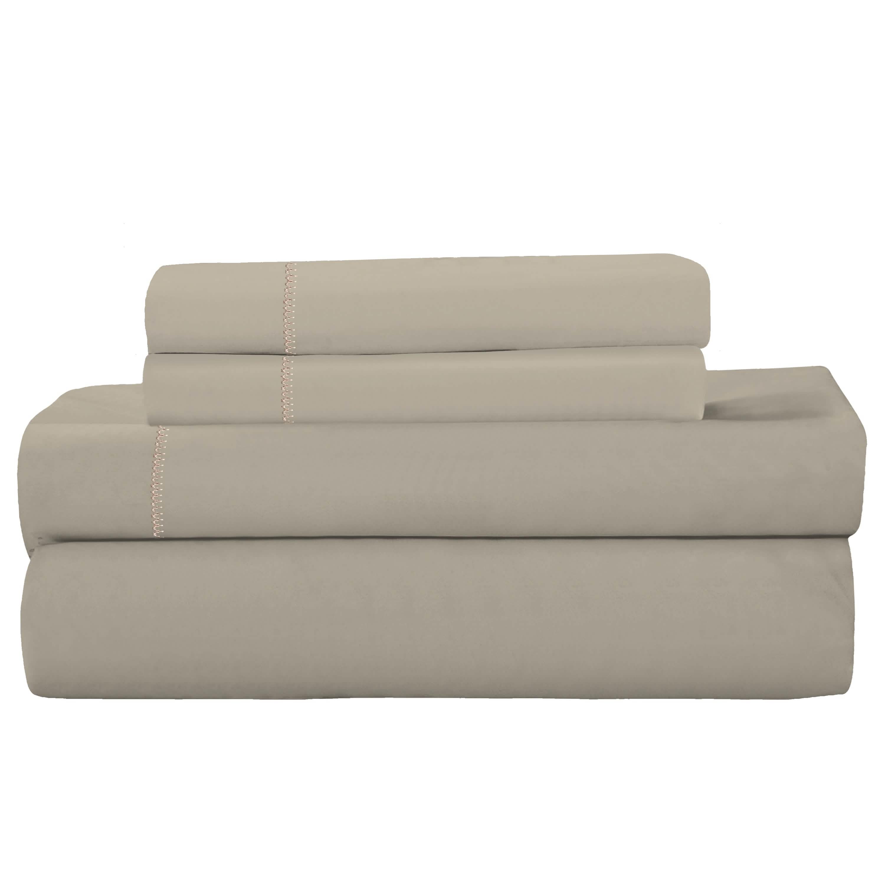 4-Piece: Brushed Cotton Percale Sheet Set