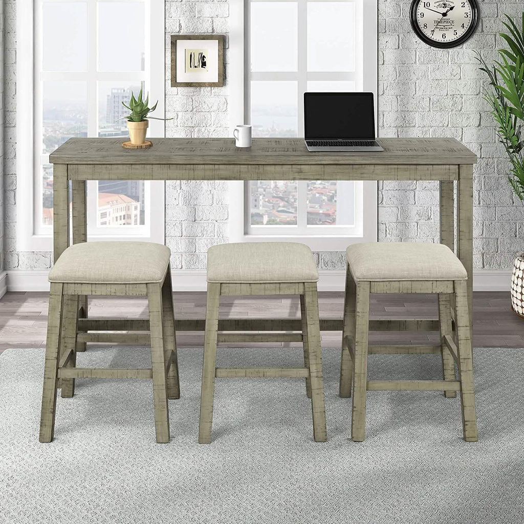 Ensemble de 4 pièces : Table de bar hauteur comptoir