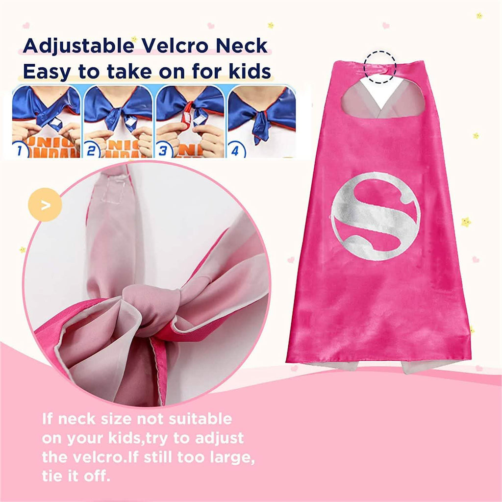 Ensemble de 4 pièces : Capes de super-héros et bracelets claquants pour filles