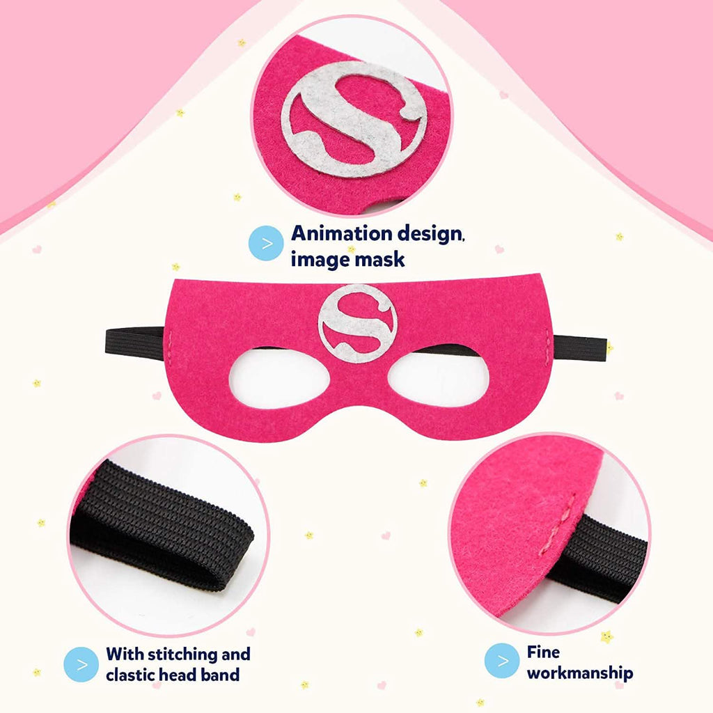 Ensemble de 4 pièces : Capes de super-héros et bracelets claquants pour filles